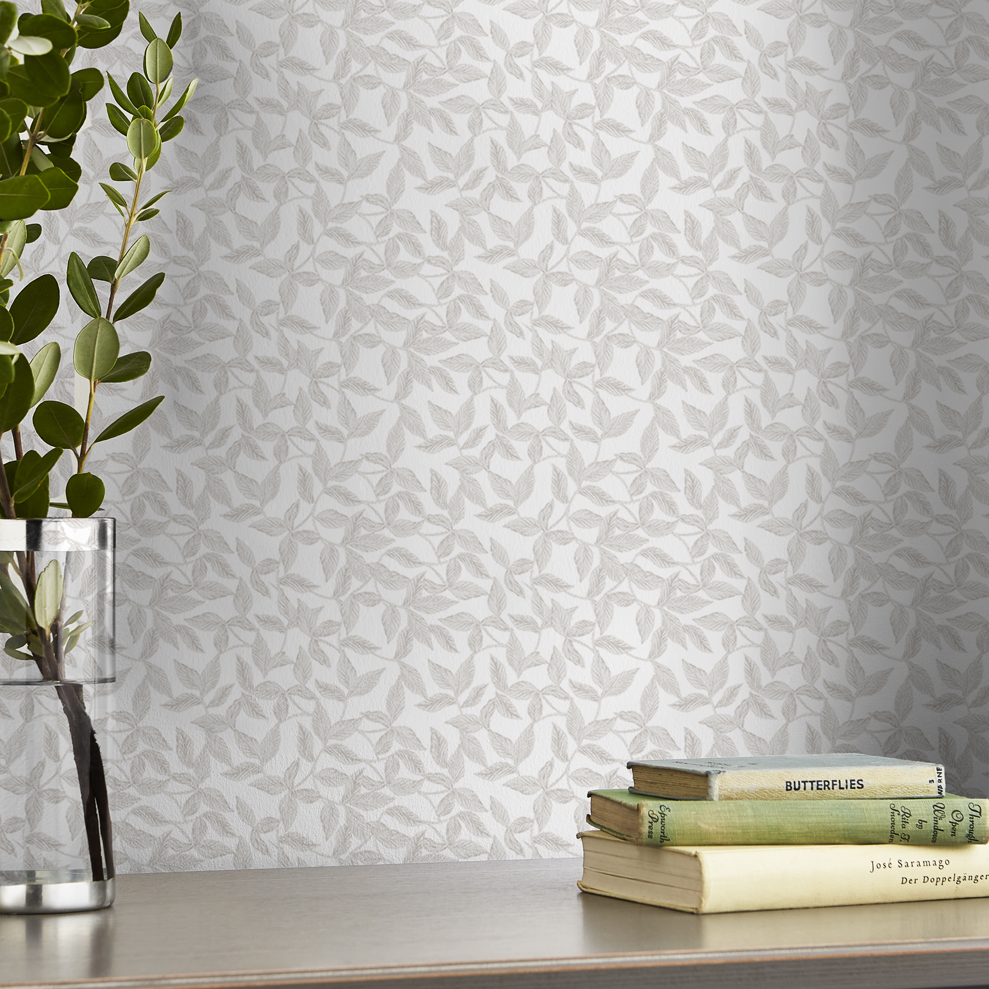 Erwood Botanical Wallpaper 115264 By Laura Ashley In Dove Grey